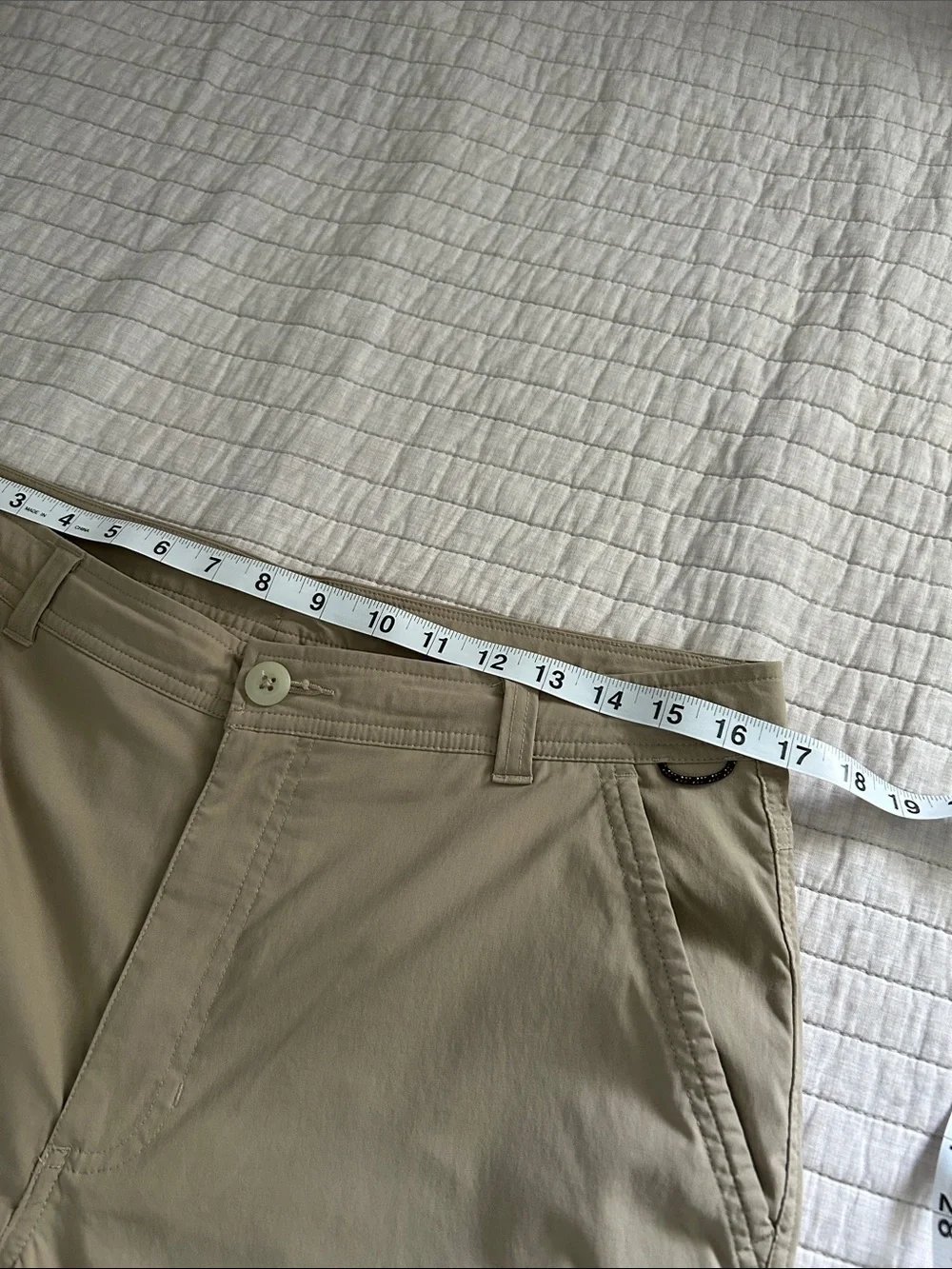 REI co-op light tan nylon outdoor hiking work casual Gorpcore pants 34” men’s - Picture 2 of 12